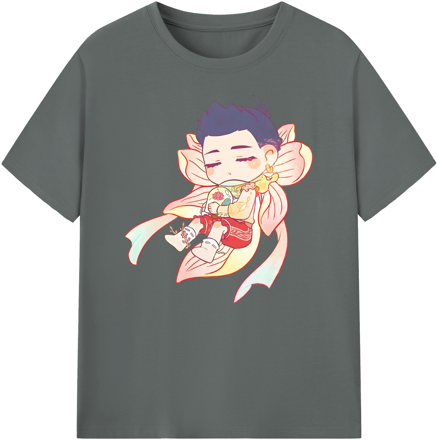（画像用） Ne Zha 2 ナタ 魔童の大暴れ 綿100％ メンズ半袖Tシャツ｜肌触りやわらか＆通気性
